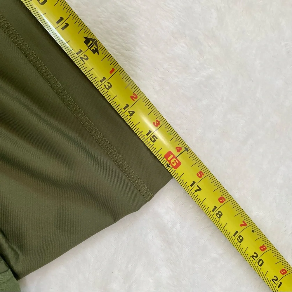 Figs Yola Maternity Skinny Scrub Pants Sz M Dark Olive Green Army Cargo Pockets - Picture 12 of 14